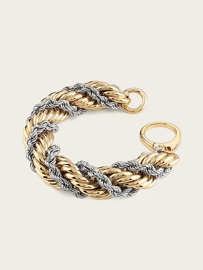 Mixed Metal Double Rope Bracelet