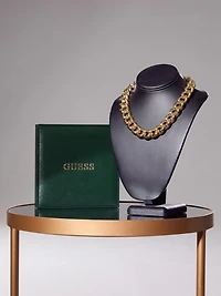 Gold-Tone Textured Medium Necklace