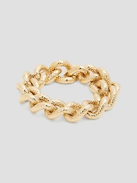 Gold-Tone Chunky Textured Bracelet