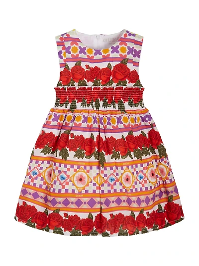 Printed Cotton Smocked Dress (2-7)