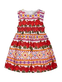 Printed Cotton Smocked Dress (2-7)