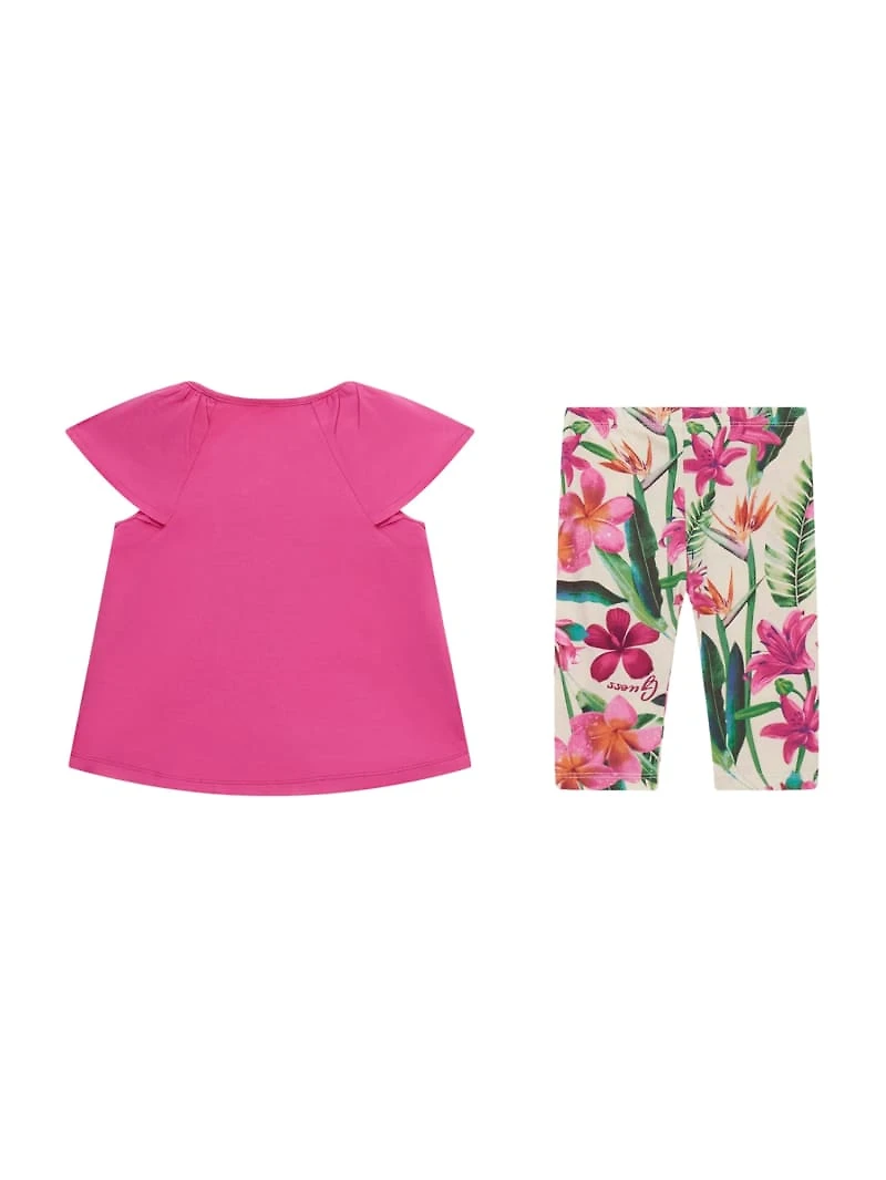 Tropical Floral Tee and Leggings Set (2-7)