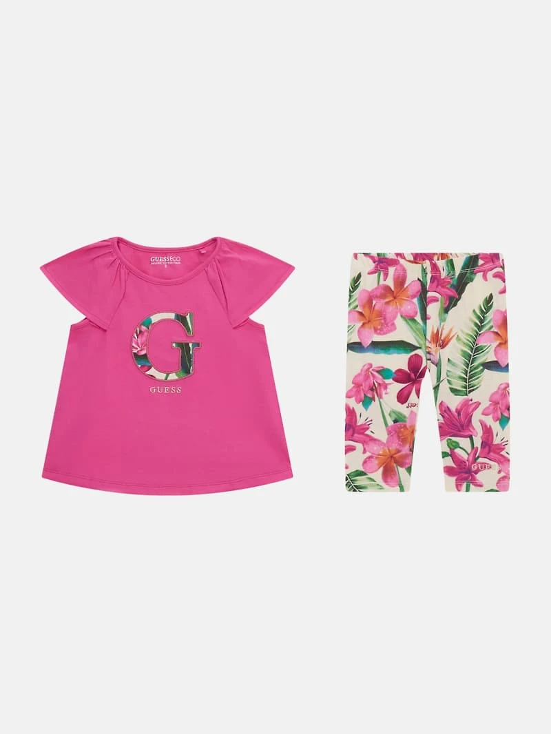 Tropical Floral Tee and Leggings Set (2-7)