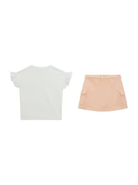 Floral Tee and Twill Skirt (2-7)
