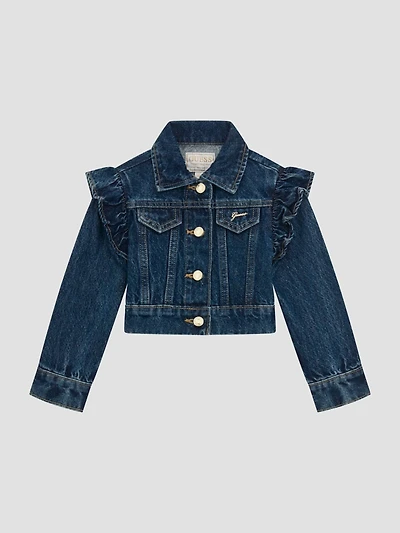 Lurex Denim Ruffle Jacket (3M-7)