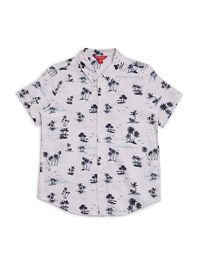 Donny Printed Palm Shirt (7-16)