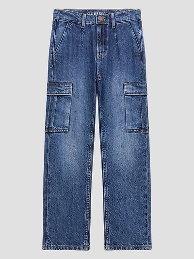 Eco Denim Cargo Pants (7-18)