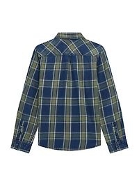 Plaid Twill Long-Sleeve Shirt (7-16)