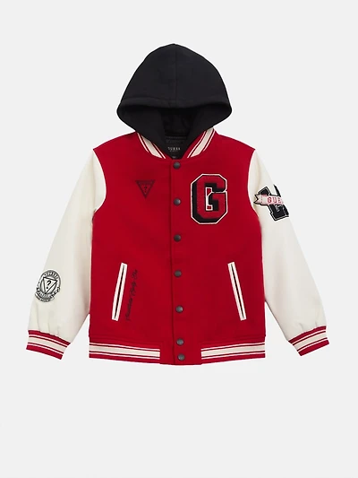 Lark Hooded Varsity Jacket (7-16