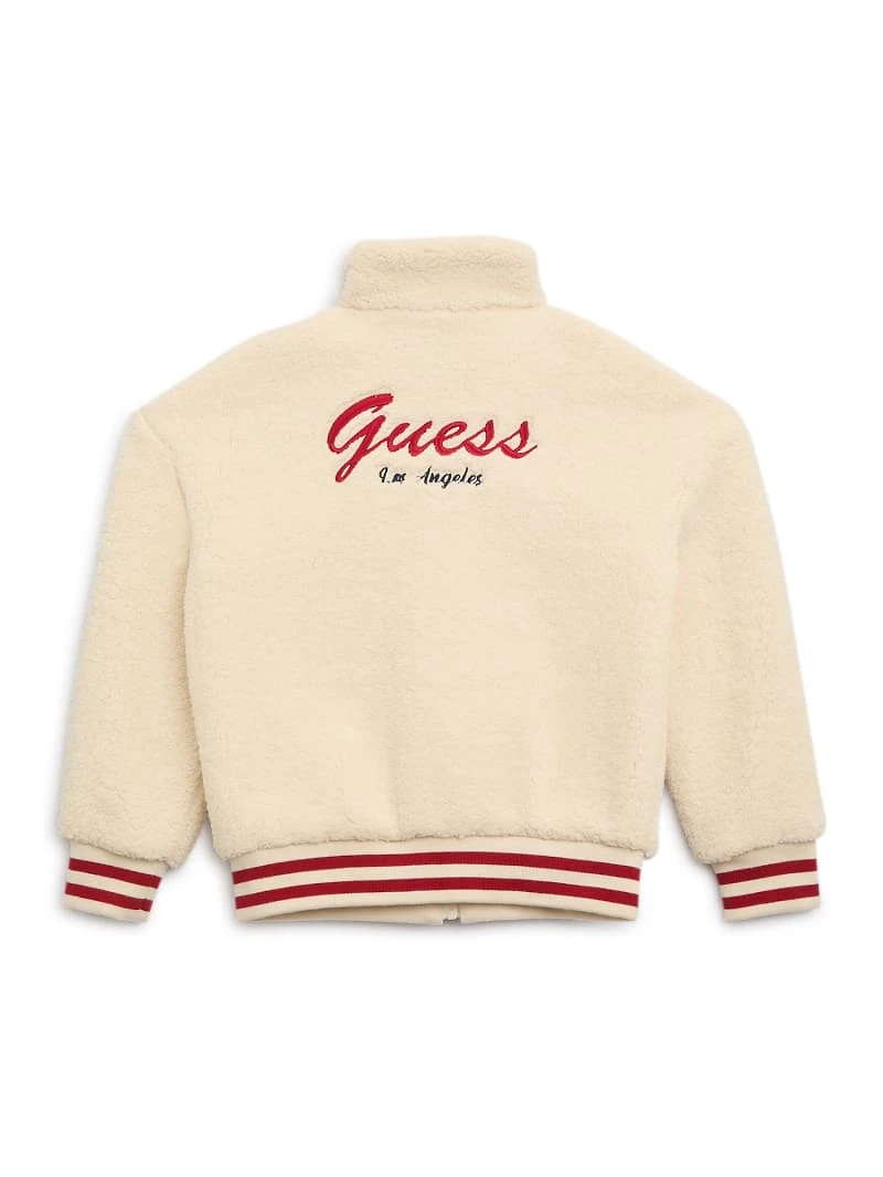 Faux-Fur Varsity Jacket (7-16