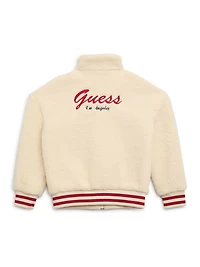 Faux-Fur Varsity Jacket (7-16