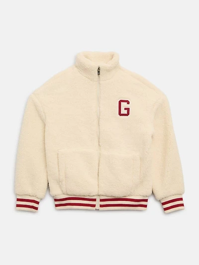 Faux-Fur Varsity Jacket (7-16