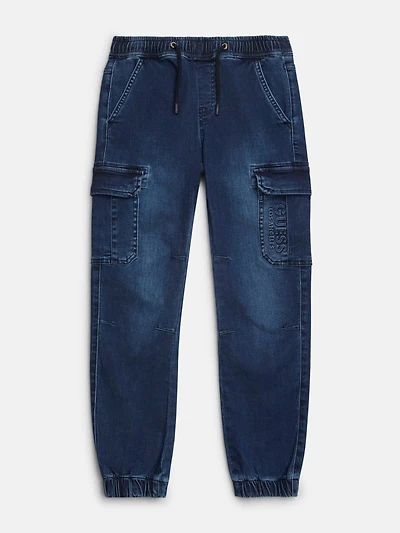 Eco Cargo Denim Joggers (7-16)