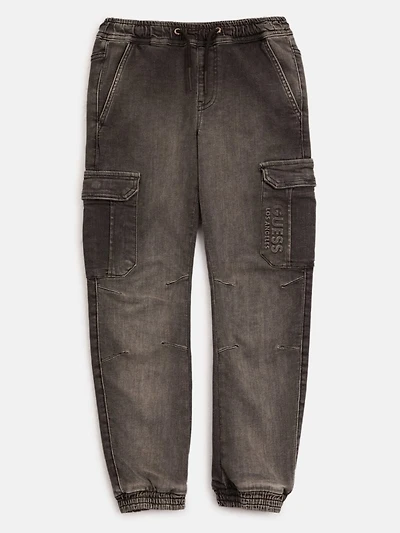 Black Cargo Jeans (7-16)