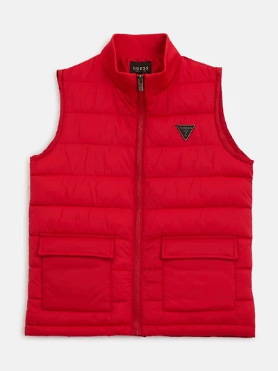 Logo puffer vest