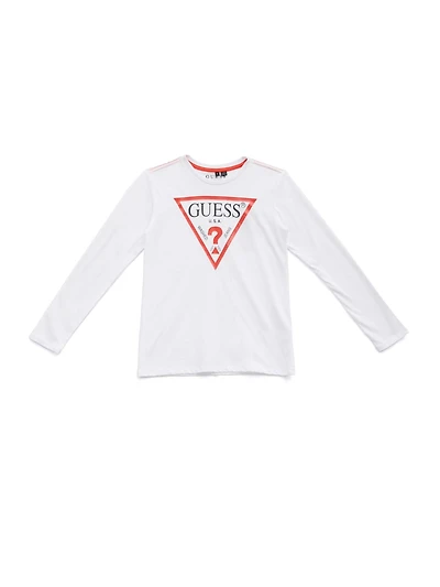 GUESS Kids Long-Sleeve Logo Tee (7