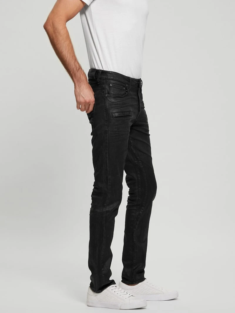 Finnley Coated Slim-Fit Tapered Jeans