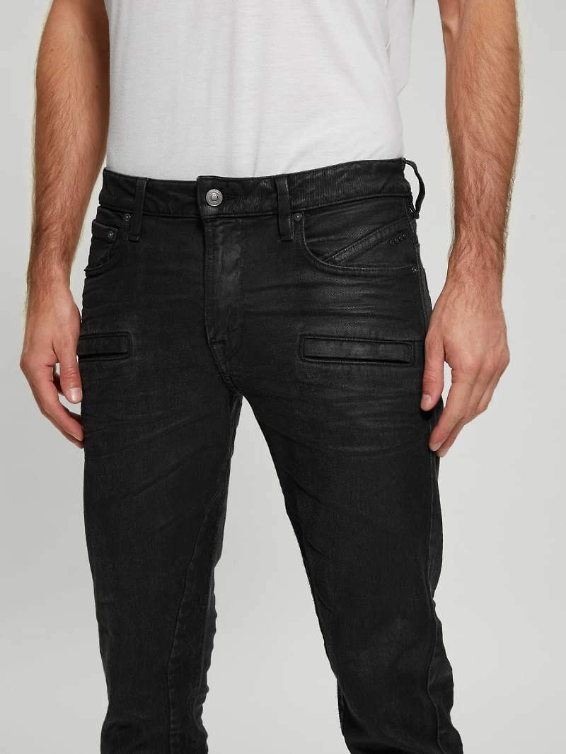 Finnley Coated Slim-Fit Tapered Jeans