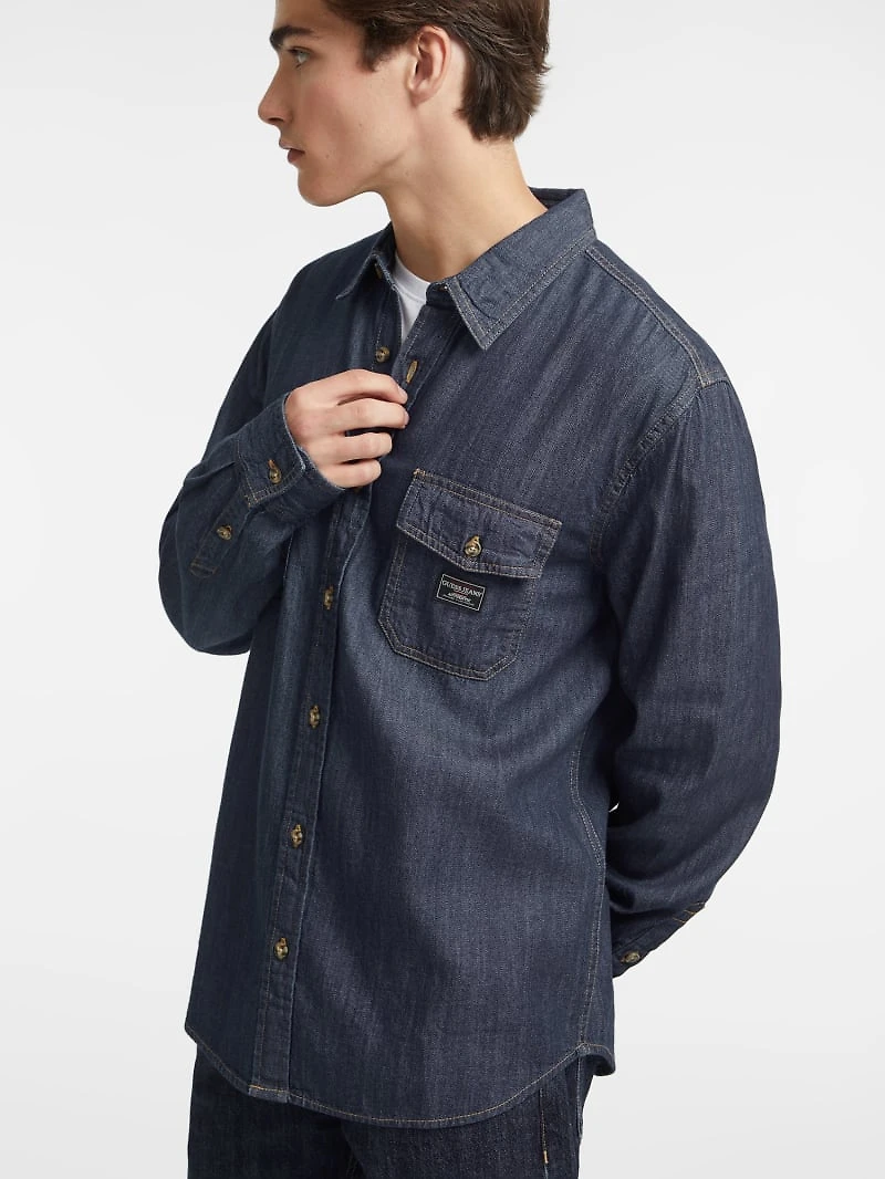 Classic Long-Sleeve Denim Shirt