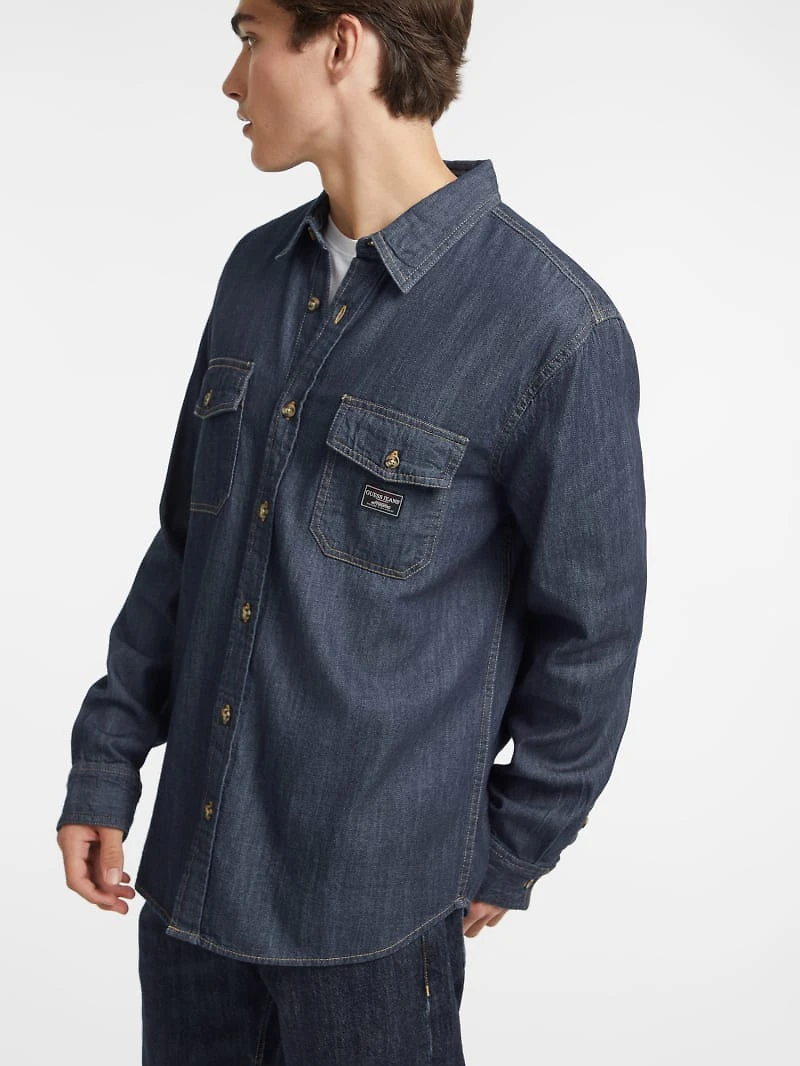 Classic Long-Sleeve Denim Shirt