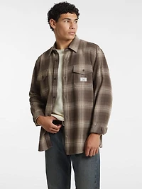Plaid Long-Sleeve Pocket Shirt