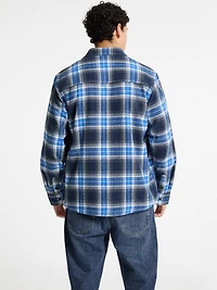 Plaid Long-Sleeve Pocket Shirt