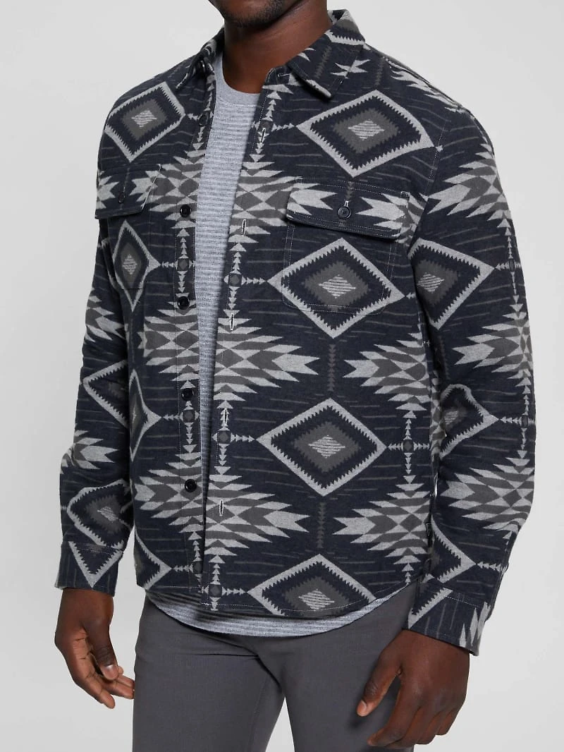 Southwest Motif Jacquard Shirt
