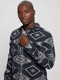 Southwest Motif Jacquard Shirt