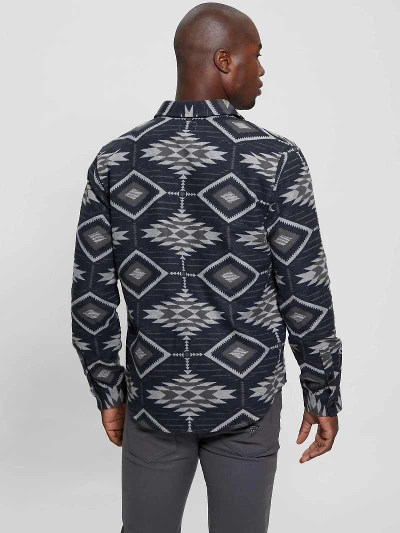 Southwest Motif Jacquard Shirt