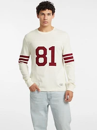 Number 81 Striped Long-Sleeve Tee