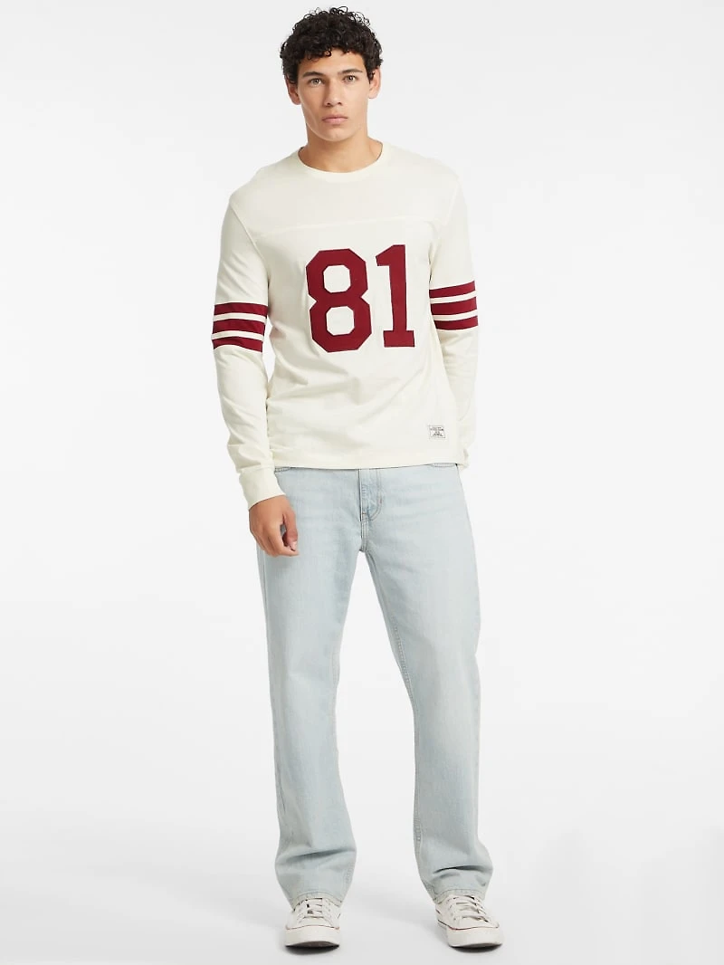 Number 81 Striped Long-Sleeve Tee