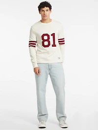 Number 81 Striped Long-Sleeve Tee