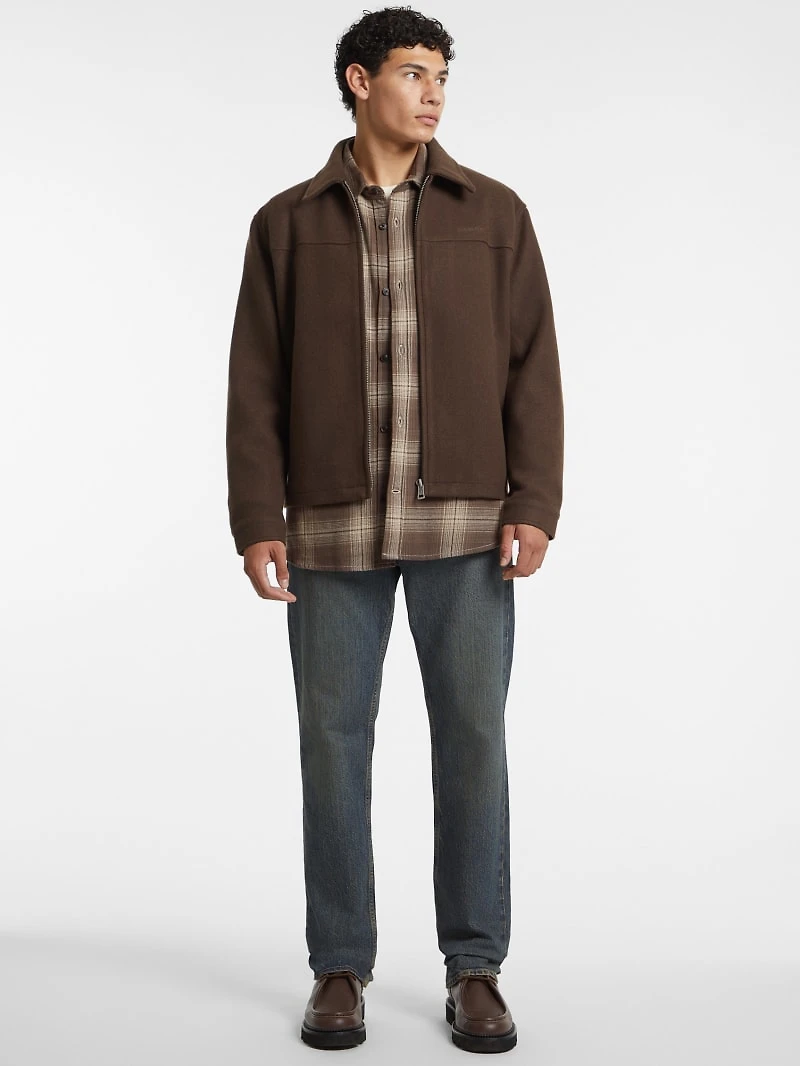 Woven Faux-Wool Jacket