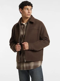 Woven Faux-Wool Jacket
