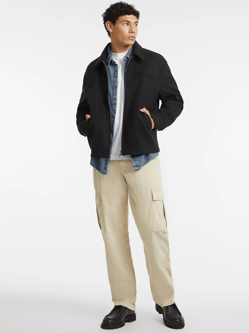 Woven Faux-Wool Jacket