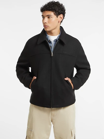 Woven Faux-Wool Jacket