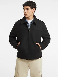 Woven Faux-Wool Jacket