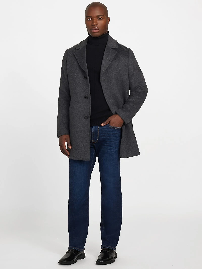 Eco Wool-Blend Fitted Coat