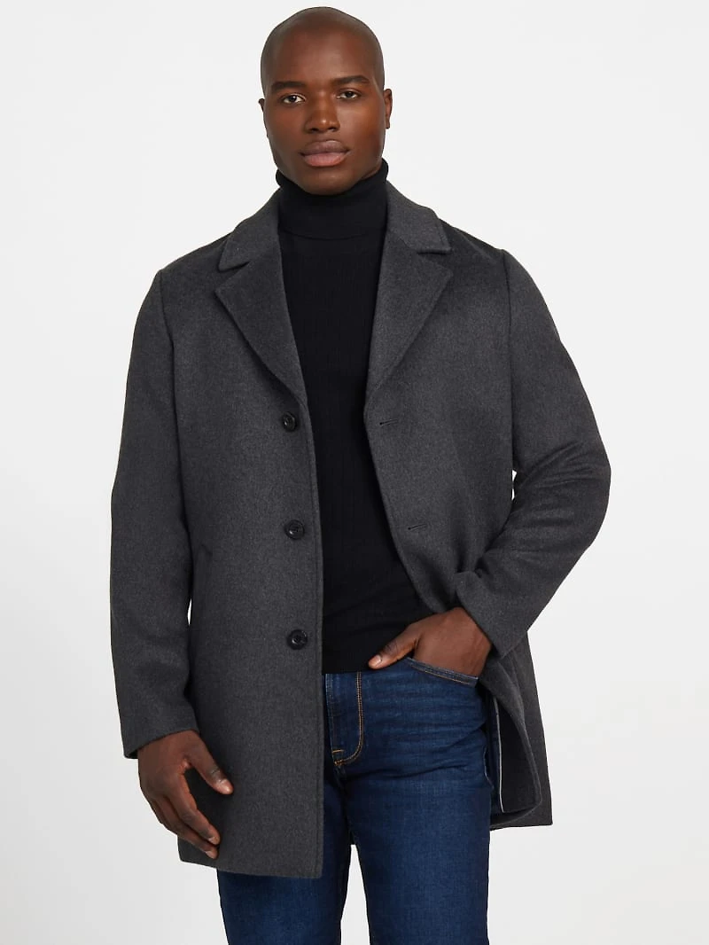 Eco Wool-Blend Fitted Coat