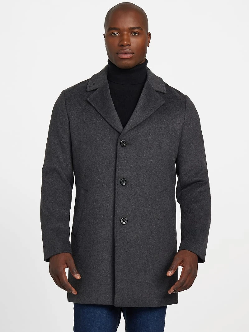Eco Wool-Blend Fitted Coat
