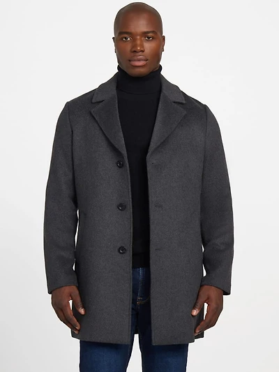 Eco Wool-Blend Fitted Coat