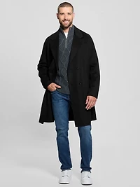 Wool-Blend Double-Breasted Coat
