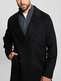 Wool-Blend Double-Breasted Coat
