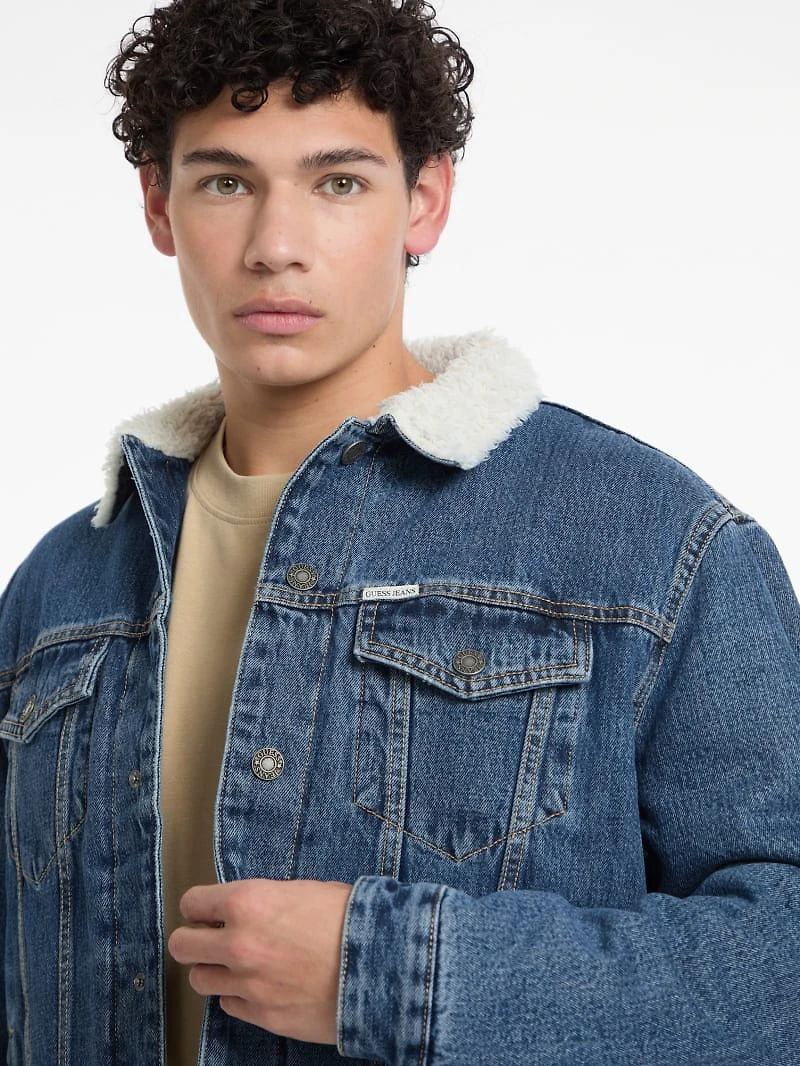 Sherpa Collar Denim Trucker Jacket