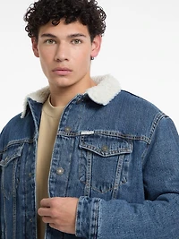 Sherpa Collar Denim Trucker Jacket