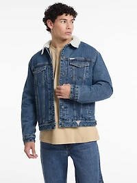Sherpa Collar Denim Trucker Jacket