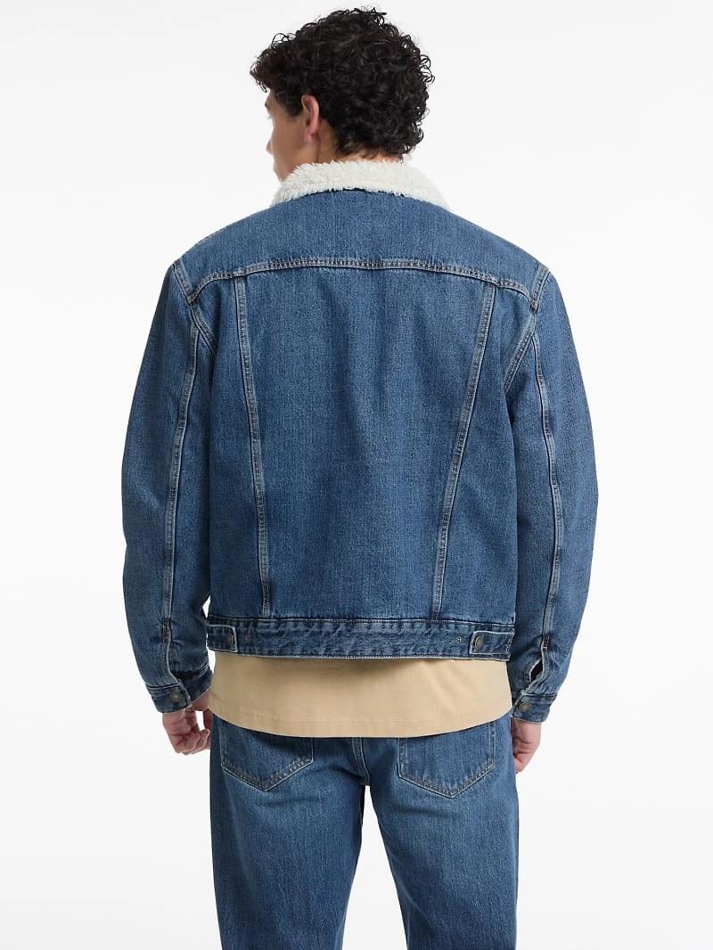 Sherpa Collar Denim Trucker Jacket