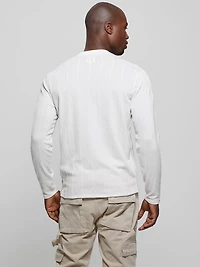 Textured Knit Long-Sleeve Top