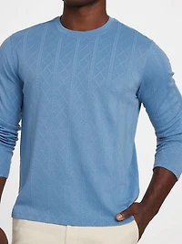 Textured Knit Long-Sleeve Top