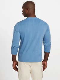 Textured Knit Long-Sleeve Top